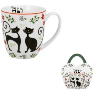 Bögre porcelán 460ml díszcsomagolásban, Etno Cats