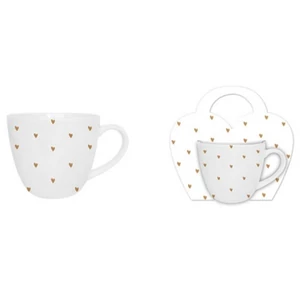 Bögre porcelán 460ml díszcsomagolásban, Hearts 5 gold