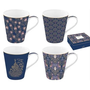 Bögre Porcelán 3dl Coffee Mania Peacock 4db-os dobozban