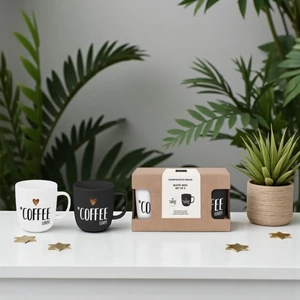 Bögre porcelán 4dl dobozban,2db-os, Coffee Lover
