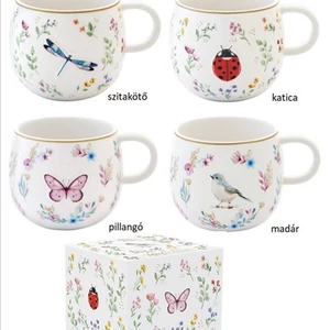 Bögre Porcelán 4dl Fancy Garden dobozban