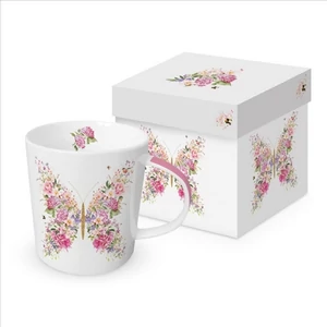 Bögre Porcelán 4dl Papillon et fleurs dobozban