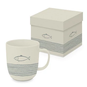 Bögre porcelán 4dl Pure Fish off white 4db-os dobozban