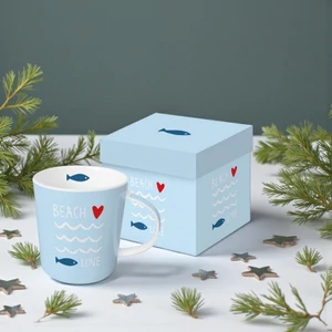 Bögre porcelán 4dl Seaside Beachlove dobozban