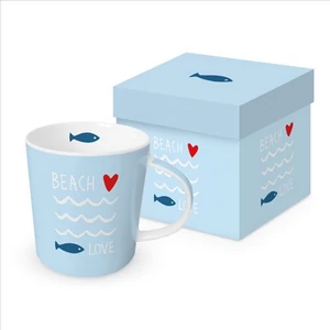 Bögre Porcelán 4dl Seaside Beachlove dobozban