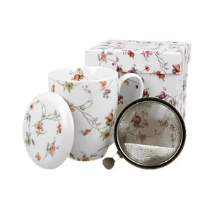 Bögre porcelán 360ml szűrős, safa