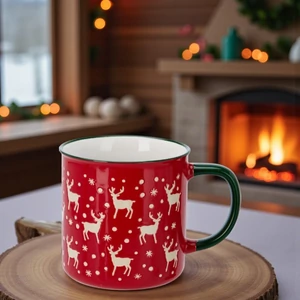 Bögre porcelán 540ml karácsony mintás 3féle KPM25