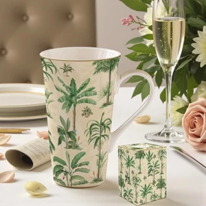 Bögre porcelán 600ml dobozban, Oasis