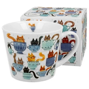 Bögre porcelán 600ml dobozban, Teacup Cats