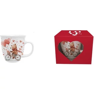 Bögre porcelán 650ml dobozban, Bear on a bike