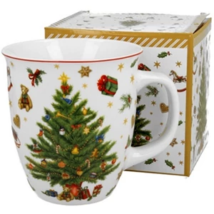 Bögre porcelán 650ml dobozban, Christmas Tree