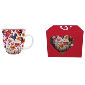 Bögre porcelán 650ml dobozban, Colorful Hearts 1