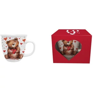 Bögre porcelán 650ml dobozban, Teddy Bear with a Heart