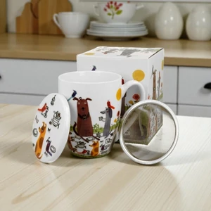 Bögre porcelán 6,5dl Dog picnic dobozban