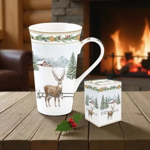 Bögre porcelán 6dl White Forest dobozban