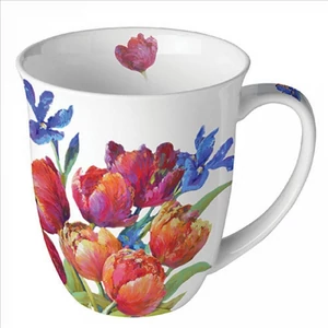 Bögre porcelán Ambiante Tulips of joy 4dl porcelánbögre