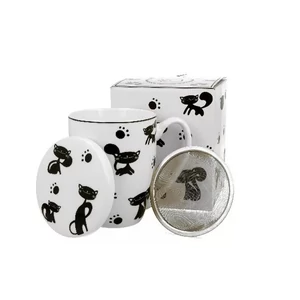 Bögre porcelán Szűrős, 380ml cicás