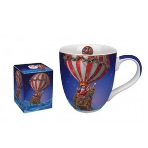 Bögre Porcelán karácsonyi 1000ml Santa Balloon dobozban