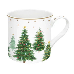 Bögre porcelán karácsony 3dl Festive Trees dobozban
