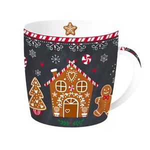 Bögre Porcelán karácsonyi 3,5dl fémdobozban Gingerbread dobozban