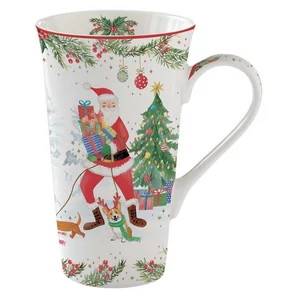 Bögre Porcelán karácsonyi 6dl Joyful Santa dobozban