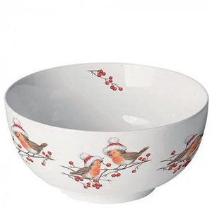 Bögre Porcelán karácsonyi Christmas robins white 6,5x14cm