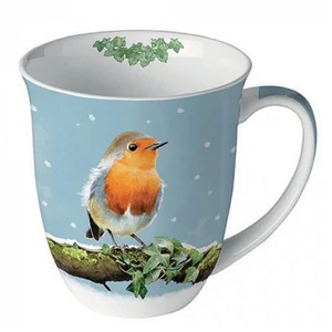 Bögre porcelán Ambiante Robin on branch 4dl porcelánbögre