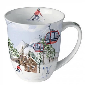 Bögre porcelán Ambiante Ski hut 4dl porcelánbögre