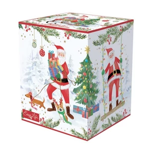 Bögre porcelán karácsony 3,5dl szűrős tetővel Joyful Santa dobozban