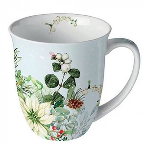 Bögre porcelán Ambiante White poinsettia 4dl porcelánbögre