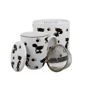 Bögre porcelán Szűrős, 380ml cicás