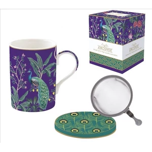 Bögre Porcelán szűrővel 3,5dl tetővel Imperial Peacock, Atmosphe dobozban