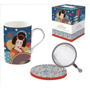 Bögre Porcelán szűrővel 3,5dl tetővel Tokyo, Atmosphere dobozban