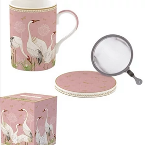 Bögre porcelán 3,5dl 3,5dl tetővel Dancing Herons dobozban