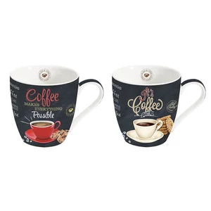 Bögre szett Porcelán 3,5dl It's Coffee Time 2db-os dobozban