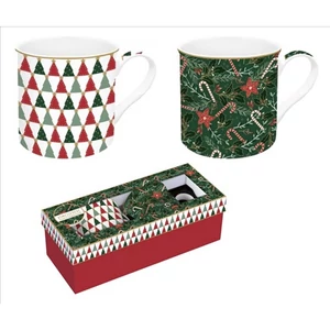 Bögre szett porcelán 3dl Atmosphere, Fancy Christmas 2db-os dobozban