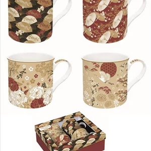 Bögreszett porcelán 3dl Atmosphere, Kimono 4db-os dobozban