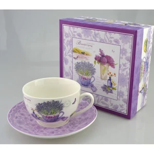 Bögre teás Levendulás 470ml Levendula mintás Bögre porcelán 10x9,5cm