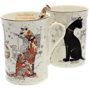 Bögre porcelán 250ml 2 személyes készlet, kanállal, cicás 