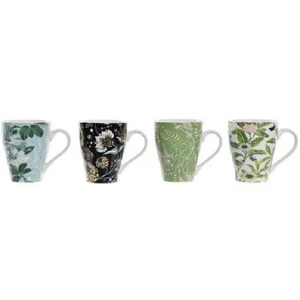 Bögre porcelán 320ml virág mintás 12,5x8,6x11cm 4 féle