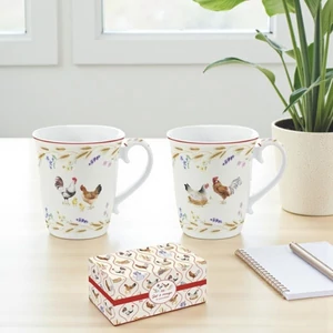 Bögreszett porcelán 2,7dl Country Life 2db-os dobozban