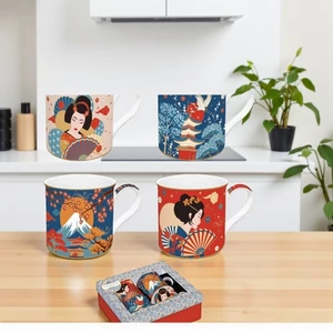 Bögreszett porcelán 3dl Atmosphere, Tokyo 4db-os dobozban