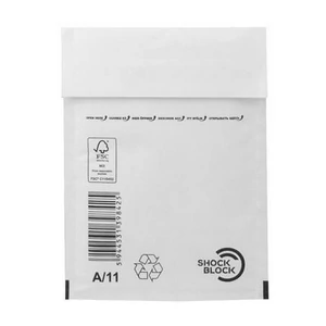Boríték légpárnás W1/A11 fehér 125x175 mm külméret, 105x165 mm belméret 200db/doboz