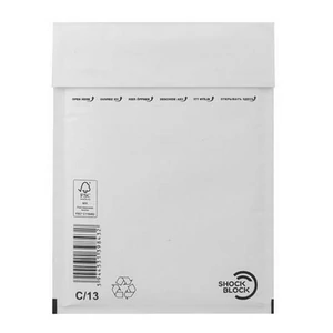 Boríték légpárnás W3/C13 fehér 170x225 mm külméret, 150x215 mm belméret 100db/doboz