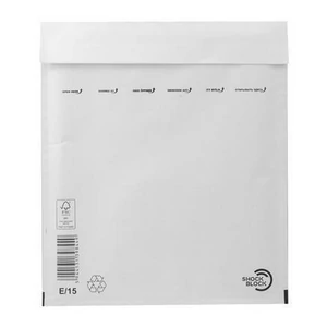Boríték légpárnás W5/E15 fehér 240x275 mm külméret, 220x265 mm belméret 100db/doboz