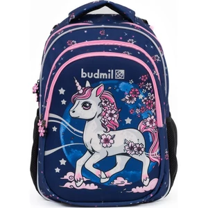 Budmil ergonómikus iskolatáska S.Kék-Pink Mintás,30x43x20cm 10220013/S15