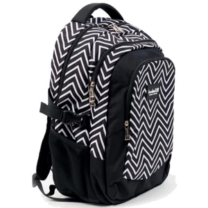 Budmil hátizsák 26' Fekete-Fehér Mintás 33x46x21cm 10110149/S102