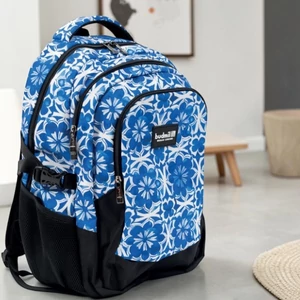 Budmil hátizsák 26' Kék-Fehér Mintás 33x46x21cm 10110149/S96