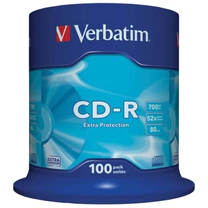 CD-R Verbatim 700MB 100db-os henger CD-R 700 MB, 80min, 52x, hengeren