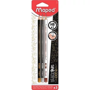 Ceruza HB Maped Decorated elegáns design 3 db/bliszter